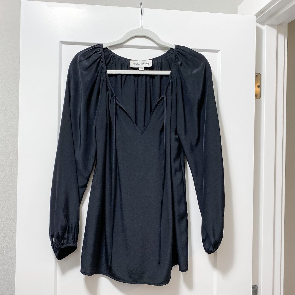 Fifteen-Twenty Black Silk Blouse